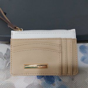 Anne Klein Thin Zipper Wallet Coin Purse Super Thin Convenient Photo Slot